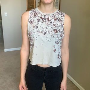 All saints floral crop top